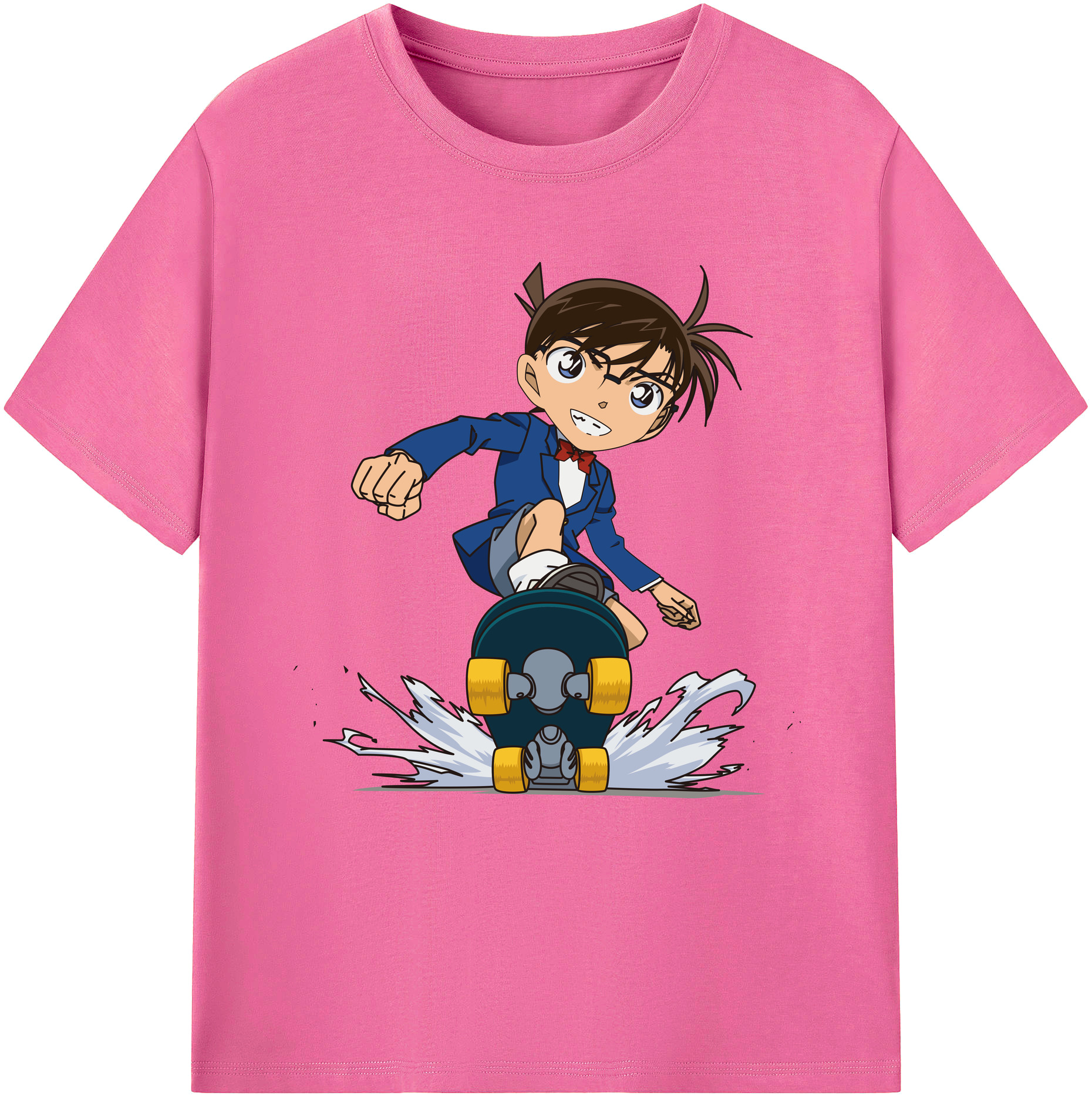 （画像用） 名探偵コナン 江戸川 コナン Detective Conan Conan Edogawa レディースカジュアルプリントTシャツ（綿100％）